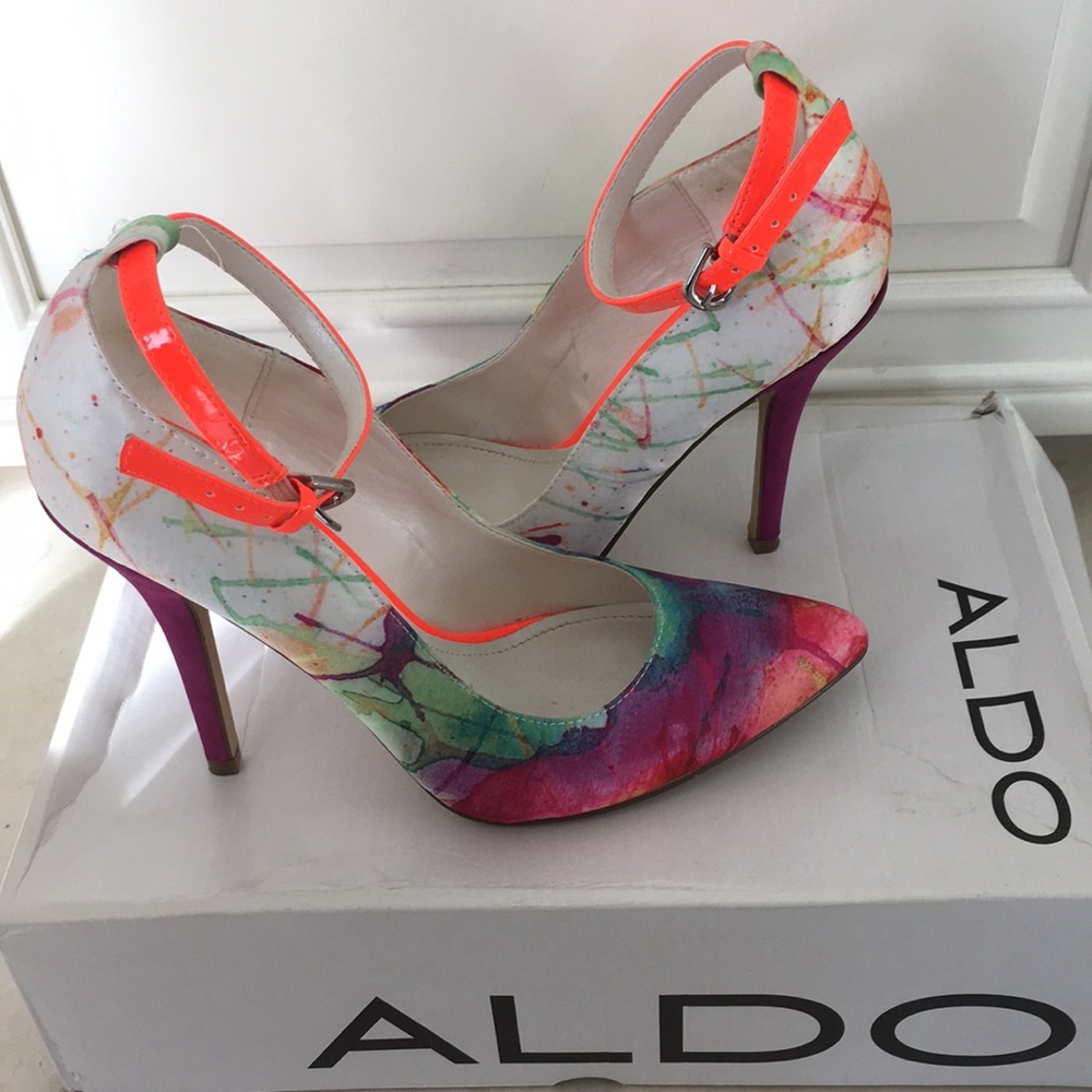 ALDO Neon Paint Heels